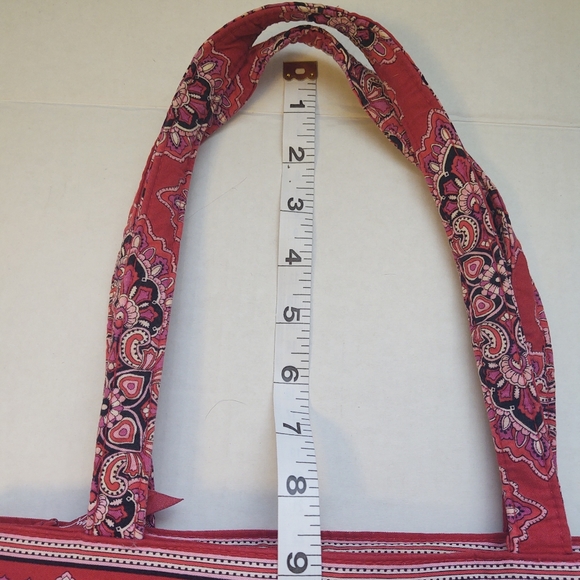 VERA BRADLEY Red Frankly Scarlet Shoulder Bag Purse Medium - Picture 11 of 16